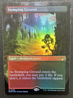 MTG: Stomping Ground: Borderless FOIL !! NM/MN Ravnica Remastered: Pack Fresh - Image 1