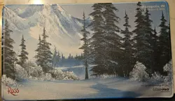 Ultra Pro MTG Playmat Gen Con 2025 Bob Ross Ltd Edition Glitter Foil Snow Magic - Image 1