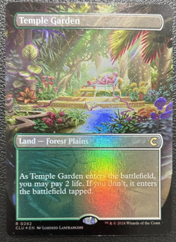 MTG: Temple Garden: FOIL mtg - Pack Fresh !! NM/MN Ravnica CLUE Edition - Image 1