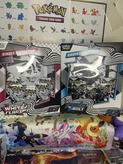 Pokemon TCG Scarlet Violet Black Bolt White Flare Binder Collection - Image 1