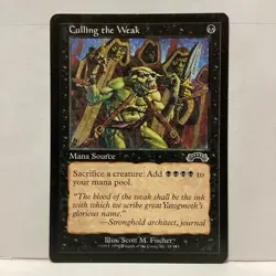 MTG Culling the Weak Magic: The Gathering Exodus Uncommon #55 - Image 1