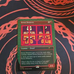 MTG Secret Lair - Seven Dwarves, 0818 Foil, Magic Card - Alien Aurora's Bonus - Image 1