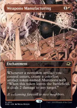 Weapons Manufacturing - Borderless - Edge of Eternities - MTG - Image 1
