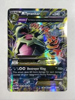 Pokemon TCG Mega-Tyranitar-EX Holo Rare Card Ancient Origins 43/98 - Image 1