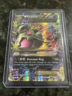 Pokemon TCG Mega-Tyranitar-EX Holo Rare Card Ancient Origins 43/98 - Image 1
