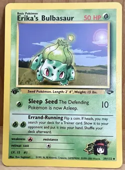 Erika’s Bulbasaur Pokemon TCG Gym Challenge Set 1st Edition 39/132 LP - Image 2