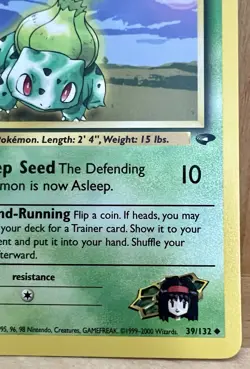 Erika’s Bulbasaur Pokemon TCG Gym Challenge Set 1st Edition 39/132 LP - Image 4