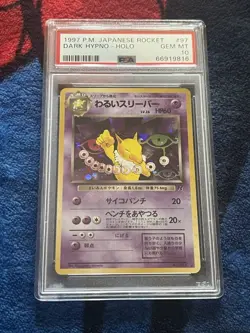 1997 POKEMON DARK HYPNO JAPANESE TEAM ROCKET #97 HOLO PSA 10! - Image 1