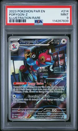 2023 POKEMON PAR EN-PARADOX RIFT ILLUSTRATION RARE #214 PORYGON-Z PSA 9 - Image 1