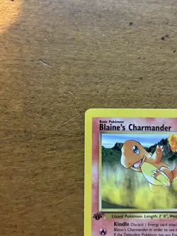 Blaine’s Charmander 61/132 Gym Heroes 1st Edition Pokemon NM - Image 2