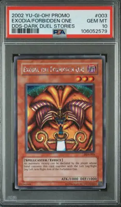 YUGIOH PSA 10 2002 Exodia the Forbidden One DDS-003 Secret Rare Promo - Image 1