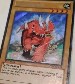 Yugioh Card TCG LCJW-EN143 Sabersaurus Secret Rare 1st Edition Played Holo - Image 3