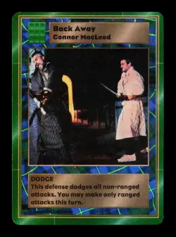 Back Away Connor Macleod Highlander: The Card Game Trading Card CCG - Image 1