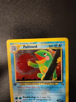 Pokemon Card: Neo Discovery 1st Edition Holo Rare: Politoed 8/75 - Image 1