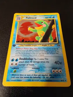 Pokemon Card: Neo Discovery 1st Edition Holo Rare: Politoed 8/75 - Image 3