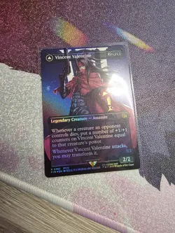 FOIL VINCENT VALENTINE (BORDERLESS) Final Fantasy FIN Magic MTG NM CARD - Image 1