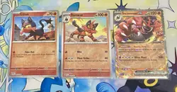Incineroar EX 34/162 Double Rare, Torracat & Litten Temporal Forces Pokemon Card - Image 2