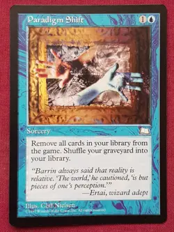 Magic The Gathering WEATHERLIGHT PARADIGM SHIFT blue card MTG - Image 1