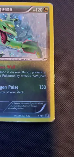 Rayquaza HOLO RARE Legendary Pokemon XY64 Dragon Black Star Promo Card - Image 4