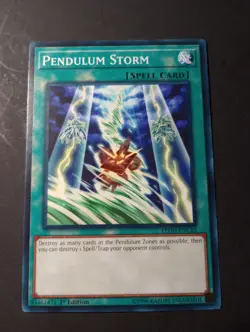 YUGIOH 1996 PENDULUM STORM SPELL CARD LEDD-ENC19 - Image 1