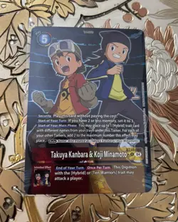Digimon Card Game Takuya Kanbara & Koji Minamoto BT18-088 Box Topper - Image 1
