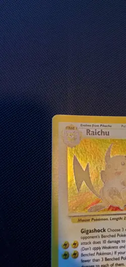 Raichu 14/62 Holo Rare Original Fossil Set 1999 WOTC Pokemon Card 14/62 - Image 2