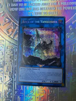 Yugioh Rock of the Vanquisher 1st Edition Prismatic Secret rare MP24-EN141 - Image 1