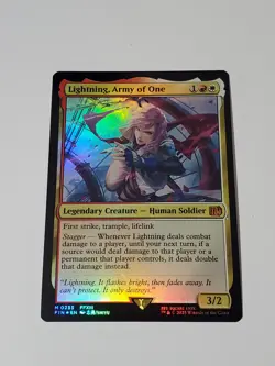 MTG - Lightning, Army of One - Universes Beyond: Final Fantasy Foil Mythic Rare - Image 1