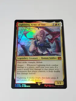 MTG - Lightning, Army of One - Universes Beyond: Final Fantasy Foil Mythic Rare - Image 2