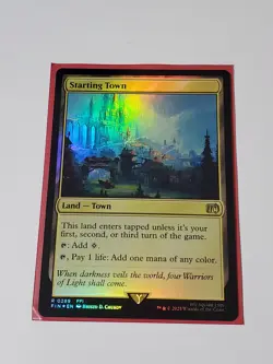 1x MTG - Starting Town - Universes Beyond: Final Fantasy Foil Rare Land - Image 1