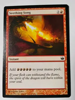 Seething Song MTG, Duel Decks: Knights vs. Dragons, Red Sorcery, LP - Image 1