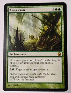 Asceticism MTG, Scars if Mirrordin, Rare Enchantment - Image 1