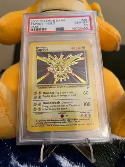 PSA 10 GEM MINT Pokemon Zapdos 20/130 Holo Base Set 2 - Image 3