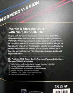 Pokemon Crown Zenith Morpeko V-Union Premium Playmat Collection 5 Booster Packs - Image 2