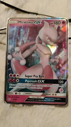 MEWTWO GX Hidden Fates Series POKEMON Full-Art Holo 2019 Trading Card 31/68 - Image 1
