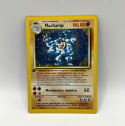 Italian Machamp 8/102 1st Edition Holo Foil Base Set Pokemon TCG LP/MP - Image 1