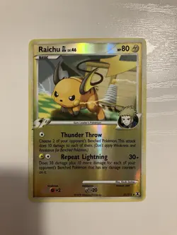 Raichu GL Lv. 46 31/111 Rising Rivals Reverse Holo Pokemon Trading Card 2009 LP - Image 1