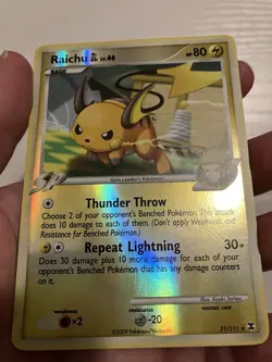 Raichu GL Lv. 46 31/111 Rising Rivals Reverse Holo Pokemon Trading Card 2009 LP - Image 4