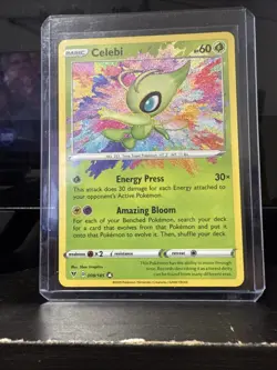 2020 Pokemon SWSH VIVID VOLTAGE - Celebi 009/185-NEARMINT HOLO FOIL AMAZING RARE - Image 1