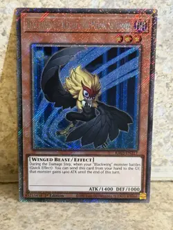 Yugioh Blackwing - Kalut the Moon Shadow (Platinum Rare) RA03-EN217 1st Edition - Image 1