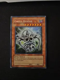 Yugioh! LP Greed Quasar - CRMS-EN098 - Secret Rare - 1st Edition Lightly Played, - Image 1