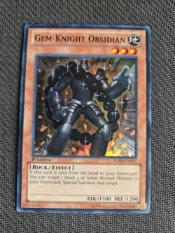Gem-Knight Obsidian HA06-EN031 Super Rare 1st Edition NM Yugioh Free Shipping - Image 1