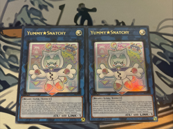 Yugioh Yummy Snatchy x2 Ultra Rare JUSH-EN022 Near Mint - Image 1