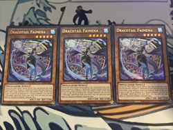 Yugioh Dracotail Faimena x3 Ultra Rare JUSH-EN002 Near Mint - Image 1