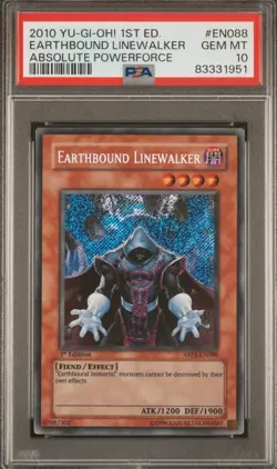 Yugioh Earthbound Linewalker - ABPF-EN088 - Secret Rare - 1st Edition PSA 10 - Image 1