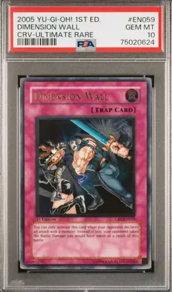 PSA 10 YuGiOh Dimension Wall CRV-EN059 1st Edition Ultimate Rare GEM MINT - Image 1