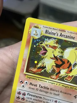 Pokemon TCG Blaine's Arcanine Gym Challenge Holo Card 1/132 Unlimited Rare - Image 2