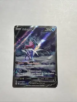 Pokemon TCG Suicune v GG38/GG70 Crown Zenith Ultra Rare Holo Card NM Condition - Image 1