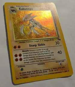 Pokemon TCG Kabutops Holo Rare Card 9/62 Fossil Unlimited 1999 - Image 1