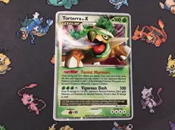 Pokemon TCG Torterra LV.X DP09 Black Holo Star Promo Pokemon Card - Image 1